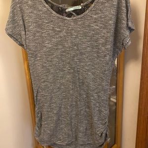 Grey Maurices Top with Lace Detail